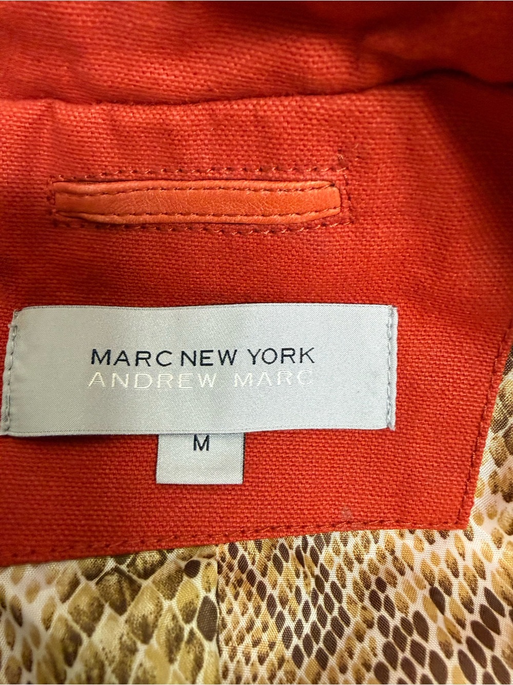 Women’s Orange  Leather Moto Jacket by Marc New York Andrew Marc - Picture 7 of 11